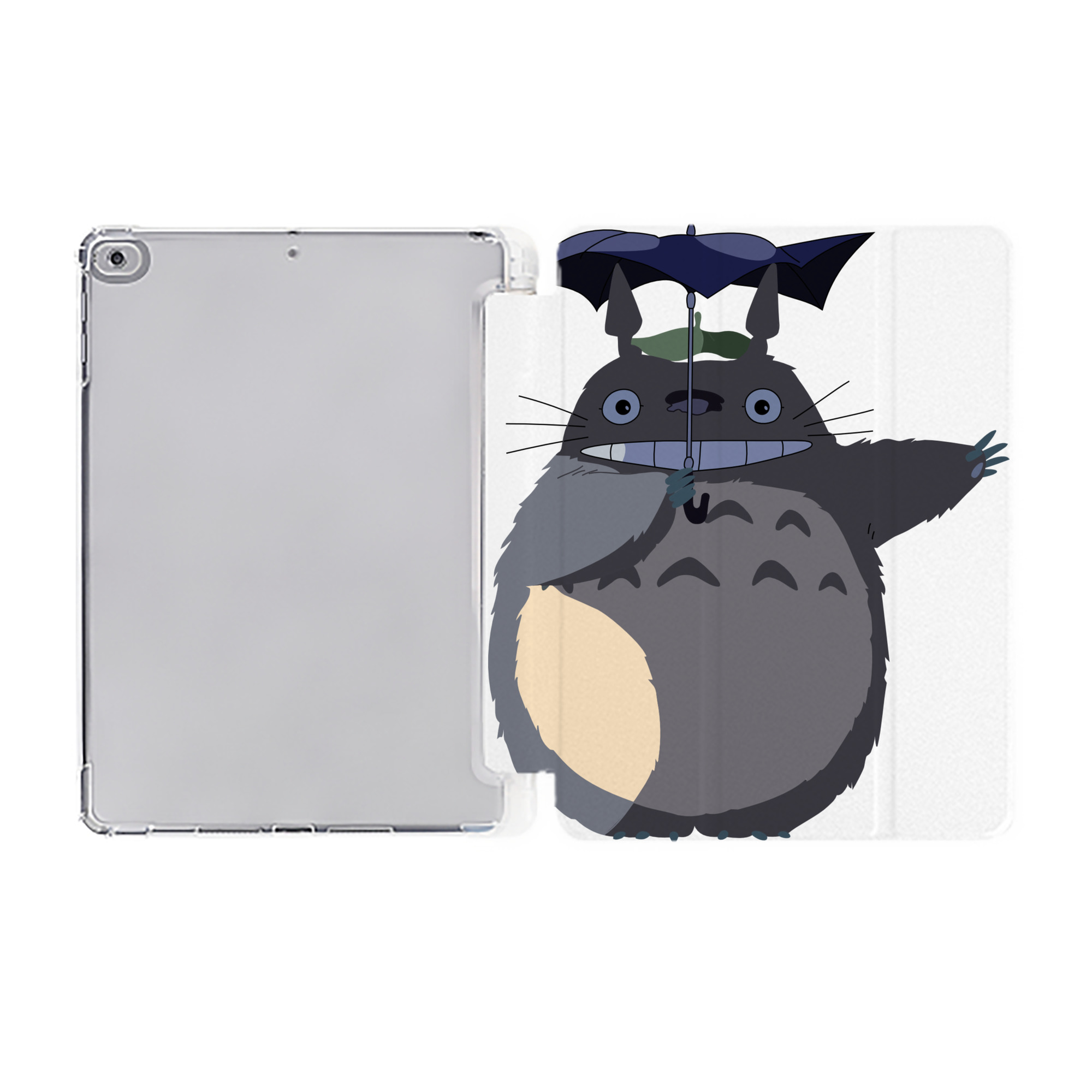 （画像用） となりのトトロ 草壁メイ 草壁サツキ My Neighbor Totoro Satsuki Kusakabe Mei Kusakabe IPad ケース ペン収納付き 三つ折りスタンド PUレザー×シリコン 対応機種9.5/10.5/10.9インチ